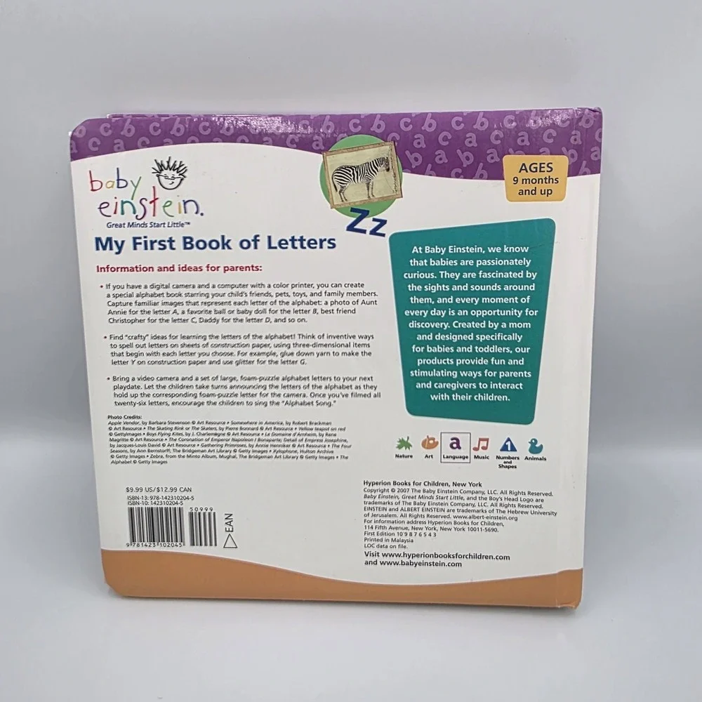 Baby Einstein My First Book of Letters~ Board‎ Book